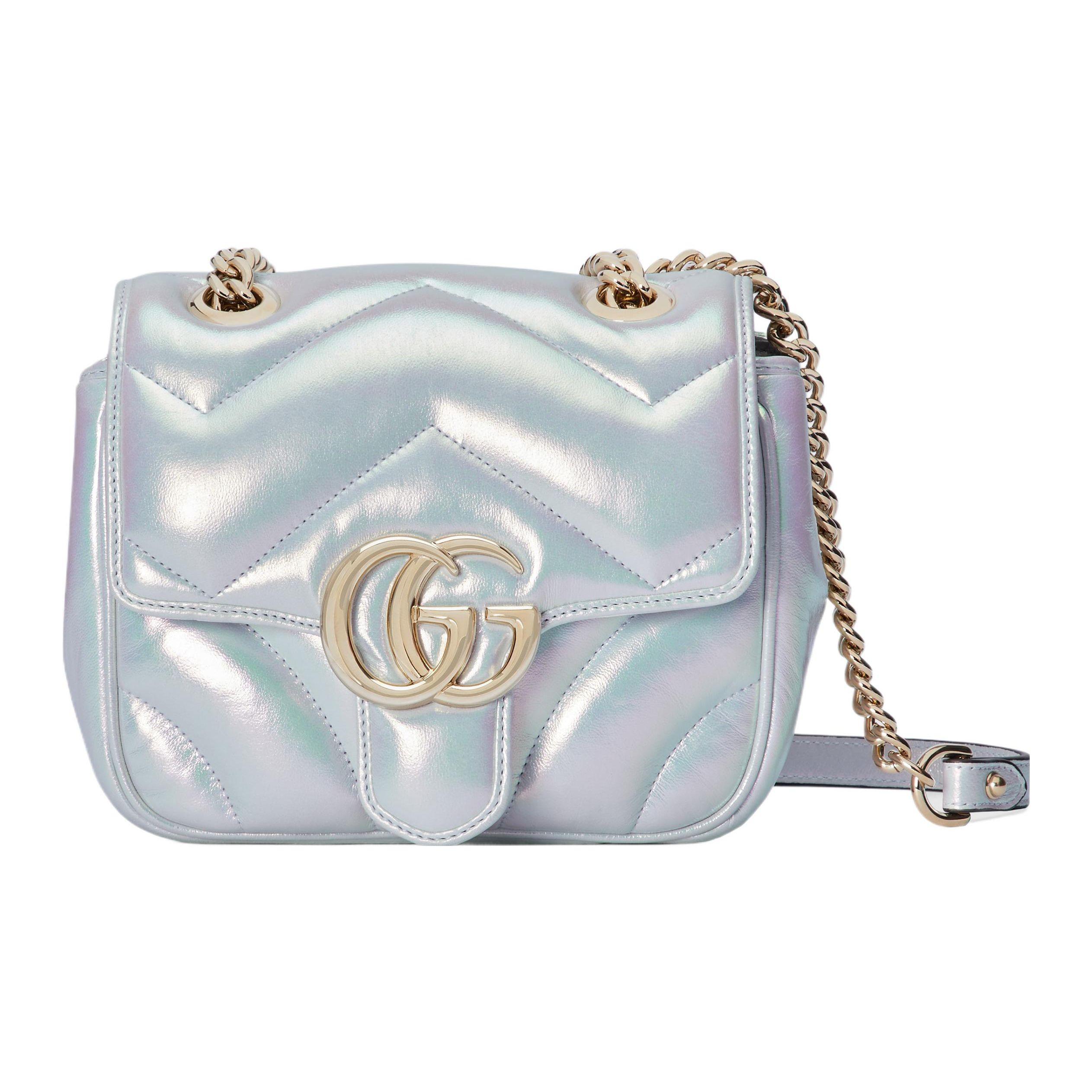 Міні-сумка Gucci GG Marmont з переливним світло-блакитним стьобаним покриттям на ланцюжку через плече Gift Set(Basic Set+Box+Shopping Bag)
Міні-сумка Gucci GG Marmont з переливним світло-блакитним стьобаним покриттям на ланцюжку через плече Gift Set(Basic Set+Box+Shopping Bag)