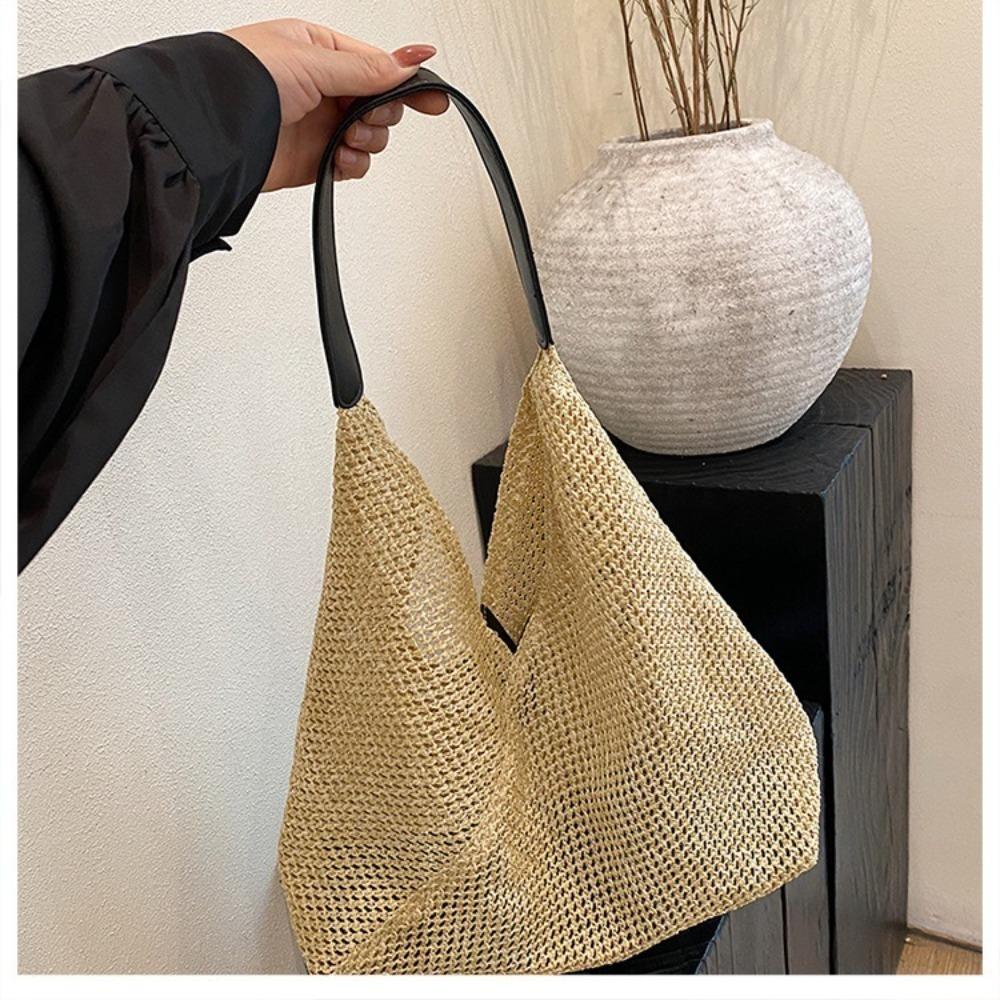 New Casual Bucket Bag Handwoven Straw Large Capacity Shoulder Bag Bohemian Underarm Bag Women чёрный
New Casual Bucket Bag Handwoven Straw Large Capacity Shoulder Bag Bohemian Underarm Bag Women чёрный
