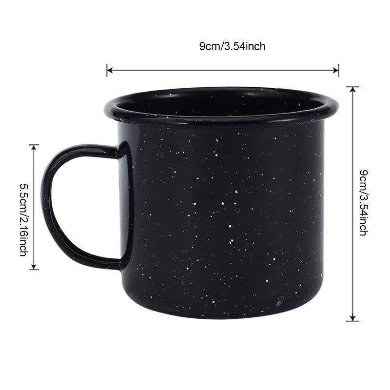 Enamel Speckled Starry Sky Mug – Rolled Edge Blue/Red Cup for Coffee, Tea, or Water 9cm-450ml
Enamel Speckled Starry Sky Mug – Rolled Edge Blue/Red Cup for Coffee, Tea, or Water 9cm-450ml