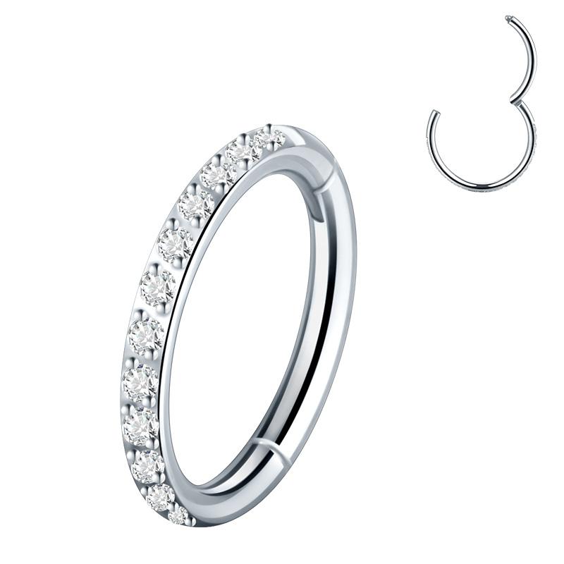 1PC 316L Steel Daith Earring Hoop Rings 16G Ear Cartilage Tragus Helix Septum Piercing Jewelry Hinged Segment Hoop With CZ Paved 16G 1.2x12mm
1PC 316L Steel Daith Earring Hoop Rings 16G Ear Cartilage Tragus Helix Septum Piercing Jewelry Hinged Segment Hoop With CZ Paved 16G 1.2x12mm