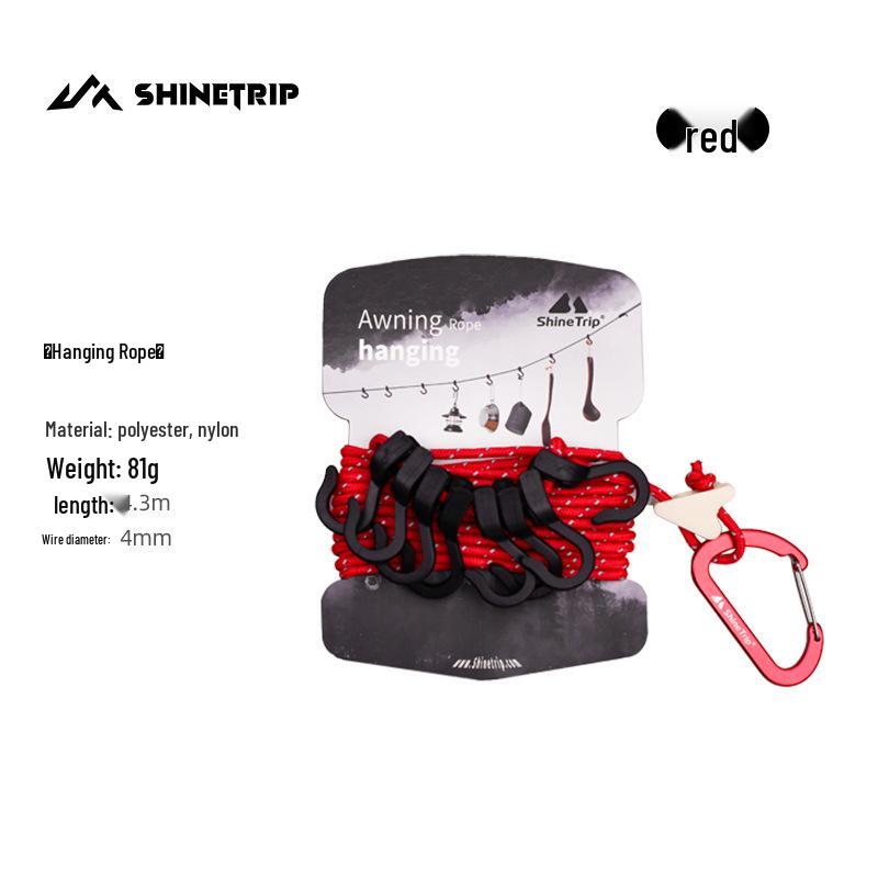 Mountain Fun ShineTrip Windproof Rope: Camping, Hiking & Mountaineering Tent Accessories; Gear Storage & Clothesline червоний
Mountain Fun ShineTrip Windproof Rope: Camping, Hiking & Mountaineering Tent Accessories; Gear Storage & Clothesline червоний