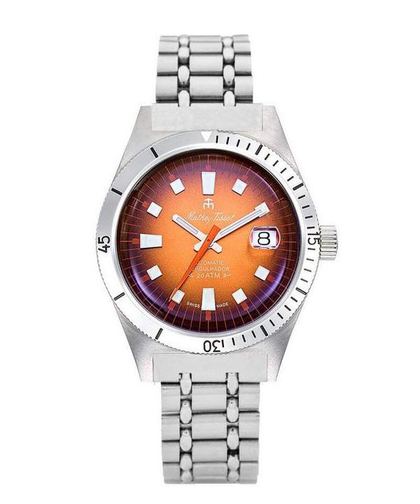 Mathey-Tissot Mergulhador из нержавеющей стали с оранжевым циферблатом, автоматические мужские часы для дайвинга MRG3 200M с дополнительным ремешком оранжевый
Mathey-Tissot Mergulhador из нержавеющей стали с оранжевым циферблатом, автоматические мужские часы для дайвинга MRG3 200M с дополнительным ремешком оранжевый