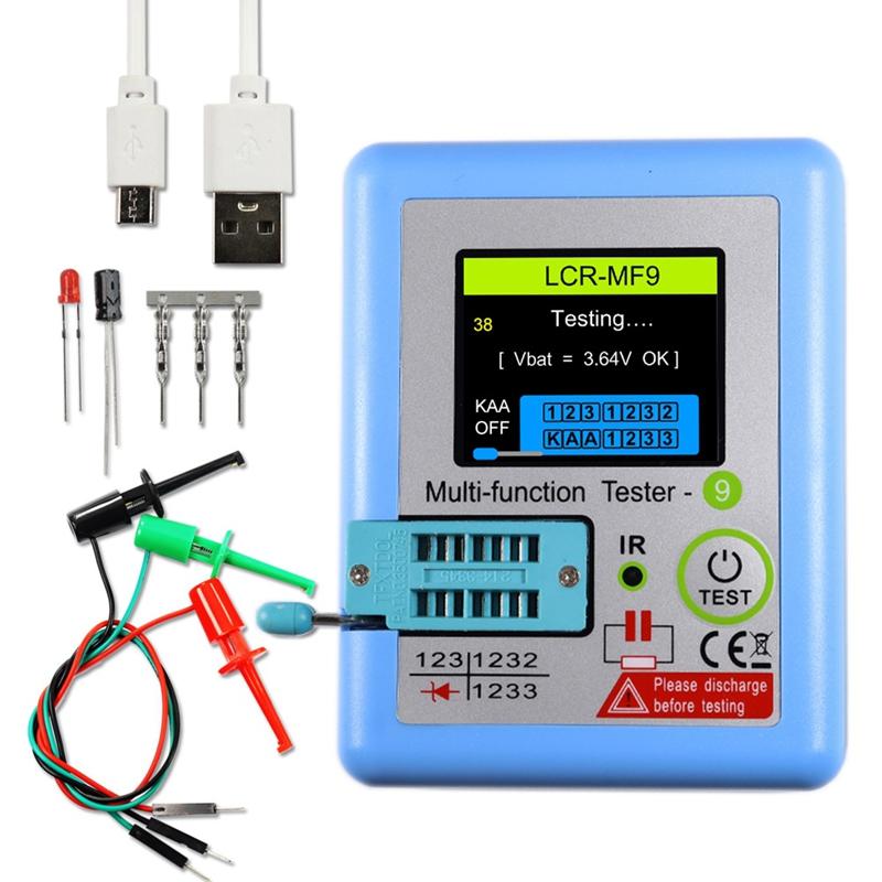 ABJI-LCR-MF9 TFT LCD Display Multi-Meter Transistor Tester Diode Triode Capacitor Resistor Test Meter MOSFET NPN PNP Triac
ABJI-LCR-MF9 TFT LCD Display Multi-Meter Transistor Tester Diode Triode Capacitor Resistor Test Meter MOSFET NPN PNP Triac