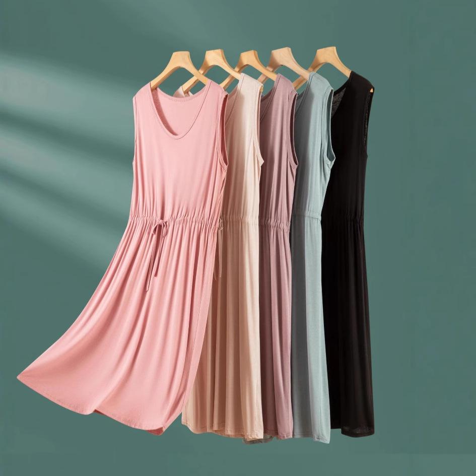 Modal Spring/Summer Women s Long Sleeve Elastic Drawstring Sleeveless Plus Size Slimming Spaghetti Strap Tank Dress Large
Modal Spring/Summer Women s Long Sleeve Elastic Drawstring Sleeveless Plus Size Slimming Spaghetti Strap Tank Dress Large