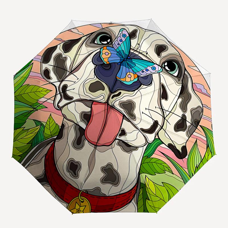Stained Butterfly Dalmatian Dog Outdoor Umbrella - Automatic Opening Folding Design, 8-Bone Iron Frame, Festival Gift for Fans, Travelers, D
Stained Butterfly Dalmatian Dog Outdoor Umbrella - Automatic Opening Folding Design, 8-Bone Iron Frame, Festival Gift for Fans, Travelers, D