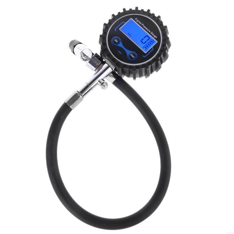 Digital Tire Pressure Gauge Professional Accuracy 200 PSI Rubber & Stainless Steel w/ 15-inch Flexible Rubber H чорний
Digital Tire Pressure Gauge Professional Accuracy 200 PSI Rubber & Stainless Steel w/ 15-inch Flexible Rubber H чорний
