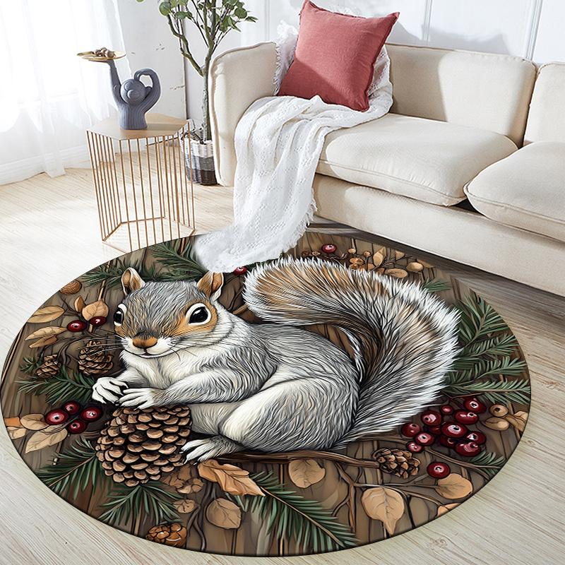 Pinecone Gray Squirrel,Round Area Rug,Carpet Rug for Living Room Bedroom Sofa Playroom Decor,Non-slip Floor Mat 80cmx80cm
Pinecone Gray Squirrel,Round Area Rug,Carpet Rug for Living Room Bedroom Sofa Playroom Decor,Non-slip Floor Mat 80cmx80cm