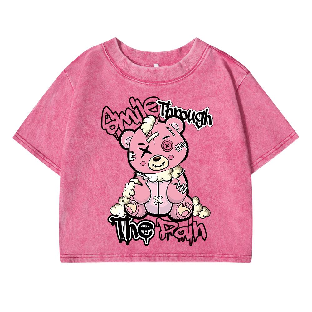 Smile Through The Pain Printing Women Wash Short Tshirt Breathable Soft Tee Tops Fashion T-Shirt Distress O-Neck Clothes M
Smile Through The Pain Printing Women Wash Short Tshirt Breathable Soft Tee Tops Fashion T-Shirt Distress O-Neck Clothes M