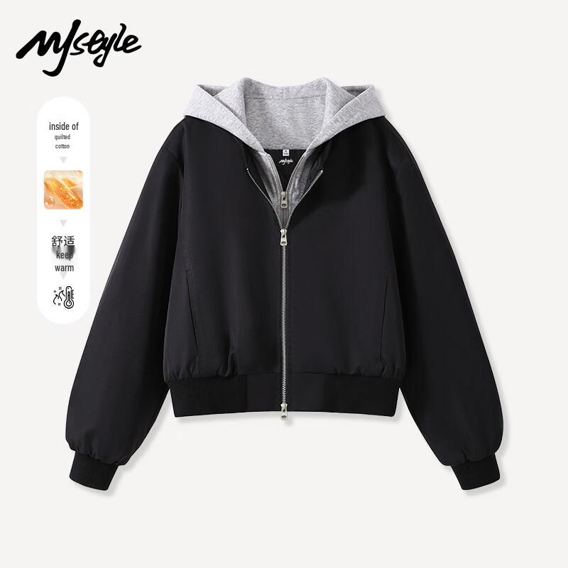 Женская укороченная куртка с капюшоном в стиле MJ с цветными блоками S
Женская укороченная куртка с капюшоном в стиле MJ с цветными блоками S