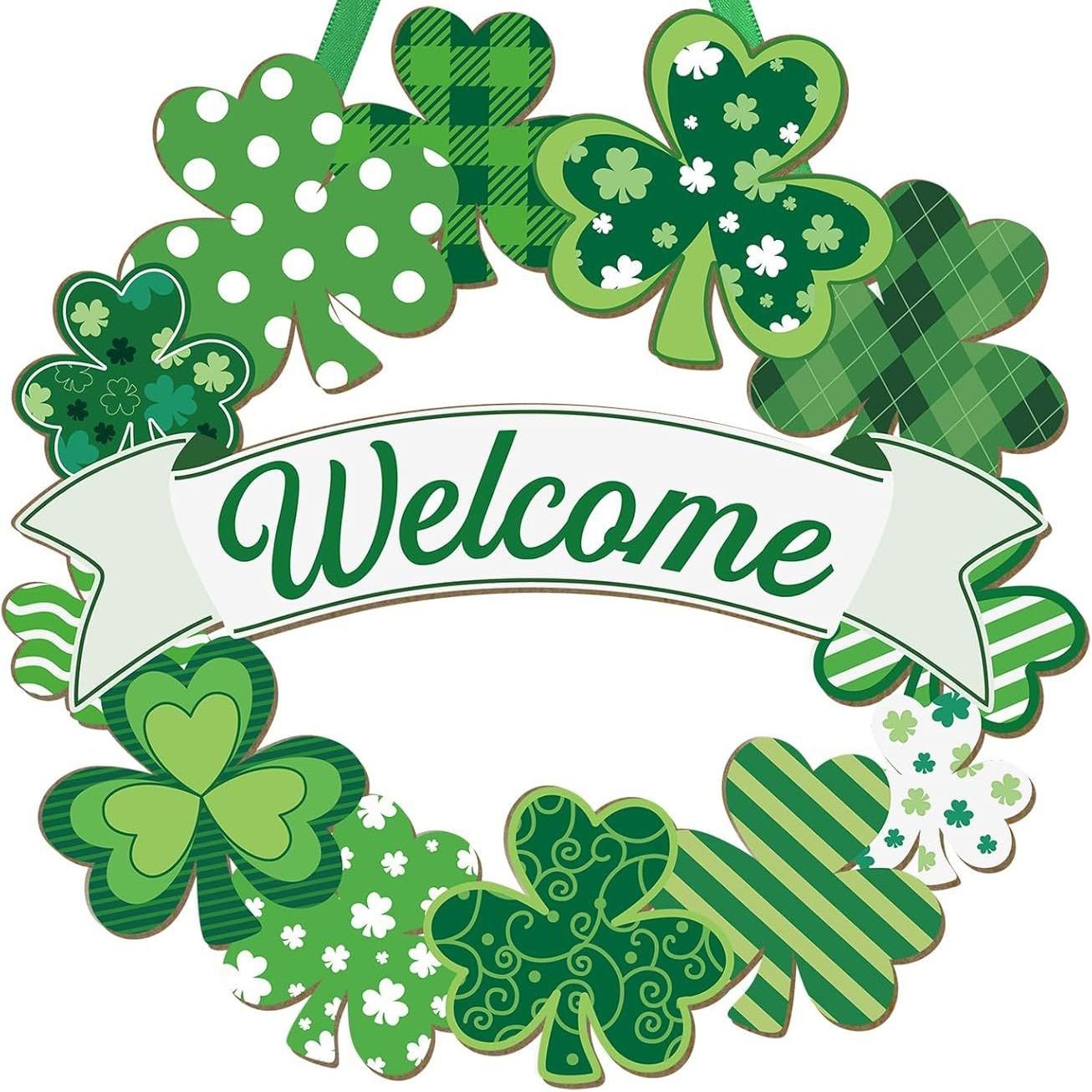 St. Patrick s Day Three Leaf Clover Door Sign Hanging Plaque for Rural Farmhouses Lucky Irish Decor Wood Wreath Home Ornament зелёный
St. Patrick s Day Three Leaf Clover Door Sign Hanging Plaque for Rural Farmhouses Lucky Irish Decor Wood Wreath Home Ornament зелёный