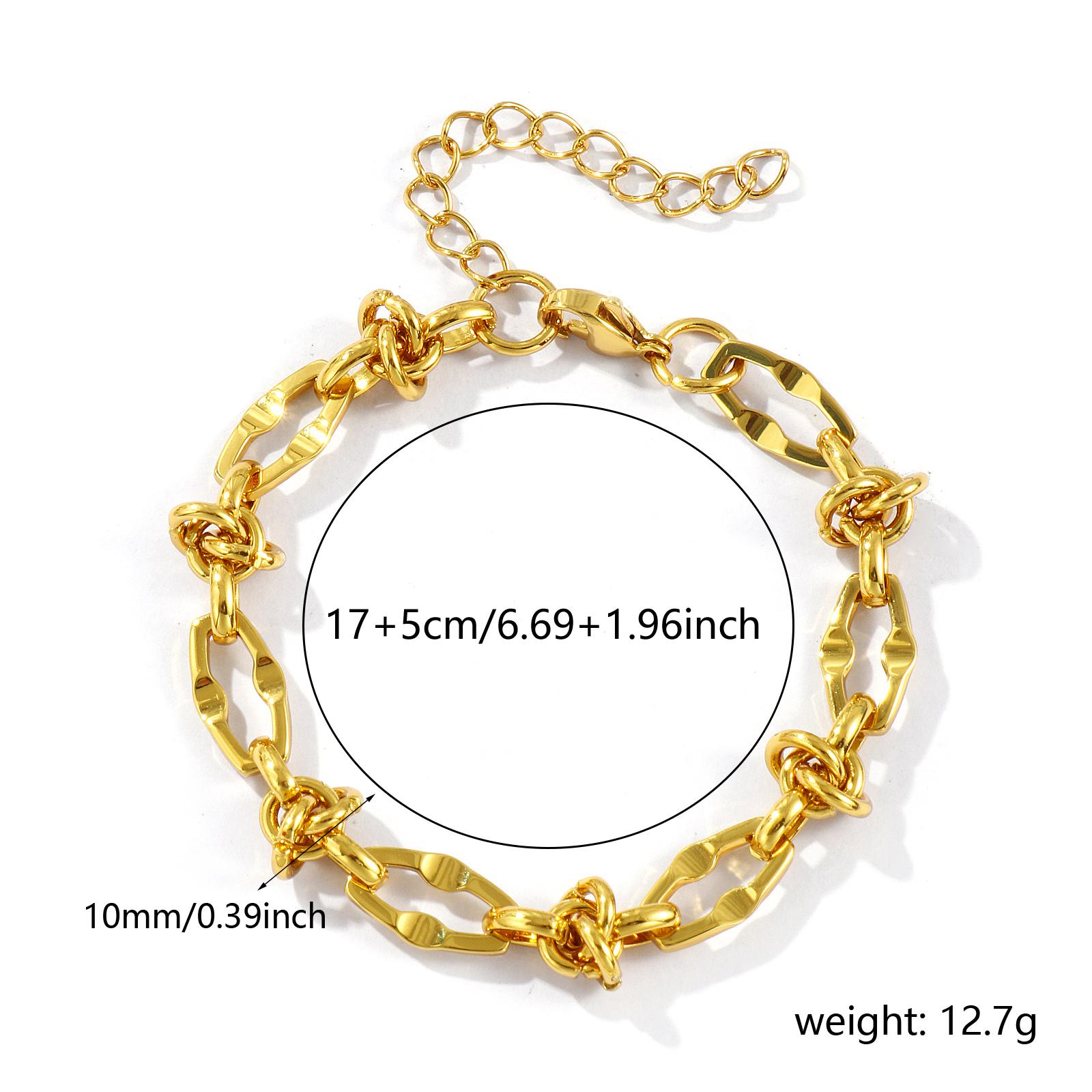 1 PC 2026 New Arrival Bracele Stylish 18K Gold Plated 304 Stainless Steel Handmade Link Chain Bracelets For Women Gift 17cm long
1 PC 2026 New Arrival Bracele Stylish 18K Gold Plated 304 Stainless Steel Handmade Link Chain Bracelets For Women Gift 17cm long