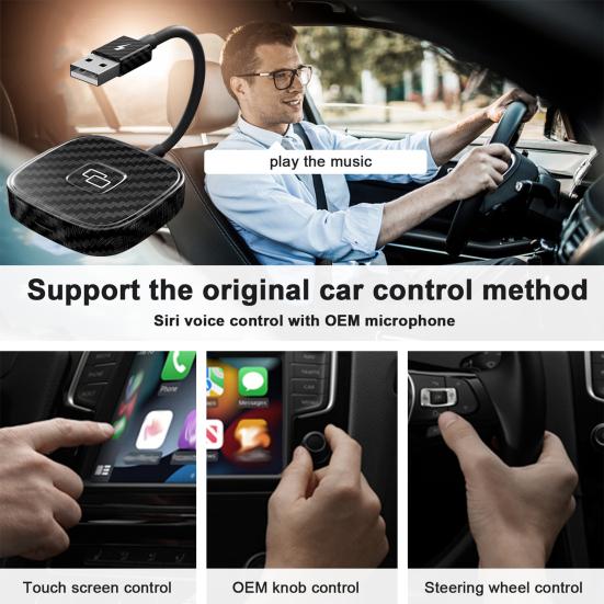 Беспроводной адаптер CarPlay Удобное и простое подключение Carplay Design Android Box для аксессуаров
Беспроводной адаптер CarPlay Удобное и простое подключение Carplay Design Android Box для аксессуаров