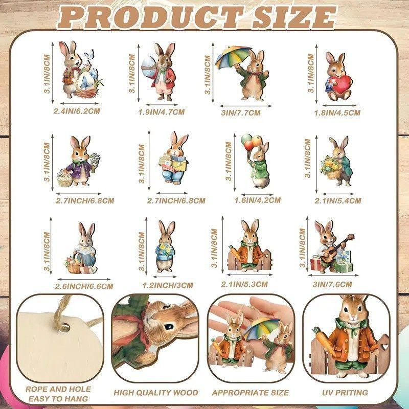 Happy Easter Wooden Rabbit Decor, Handmade Wood Craft Ornament Please refer to the image for size details красный/белый
Happy Easter Wooden Rabbit Decor, Handmade Wood Craft Ornament Please refer to the image for size details красный/белый