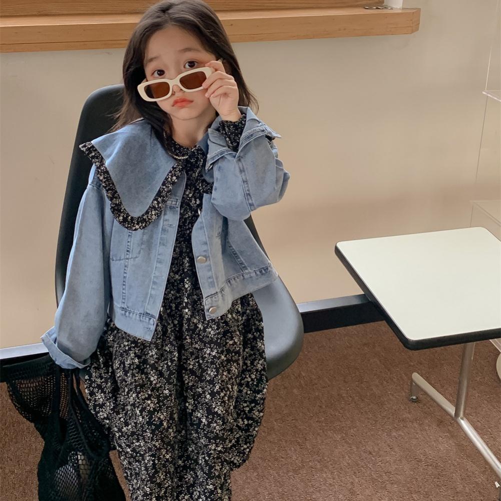 Детские комплекты одежды для девочек, осенняя детская одежда, милая джинсовая куртка с лацканами, платье с цветочным принтом, одежда из 2 предметов для маленьких девочек 120
Детские комплекты одежды для девочек, осенняя детская одежда, милая джинсовая куртка с лацканами, платье с цветочным принтом, одежда из 2 предметов для маленьких девочек 120