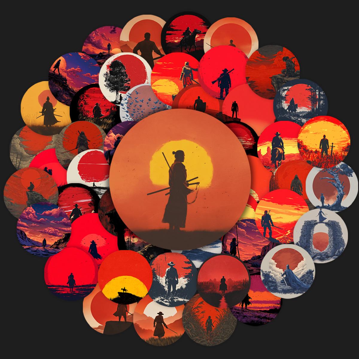 50 Japanese Red Sun Samurai Cyberpunk Stickers: Ancient Style for Planners, Stationery, Phone Case Decoration No
50 Japanese Red Sun Samurai Cyberpunk Stickers: Ancient Style for Planners, Stationery, Phone Case Decoration No