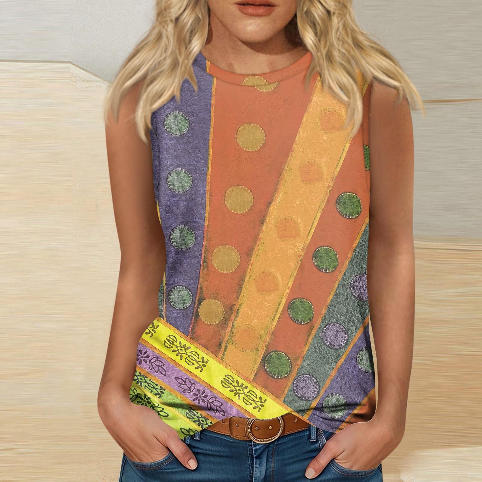 Women s Fashion Casual T-Shirt Round Neck Sleeveless Vintage Printed Vest Top L помаранчевий
Women s Fashion Casual T-Shirt Round Neck Sleeveless Vintage Printed Vest Top L помаранчевий
