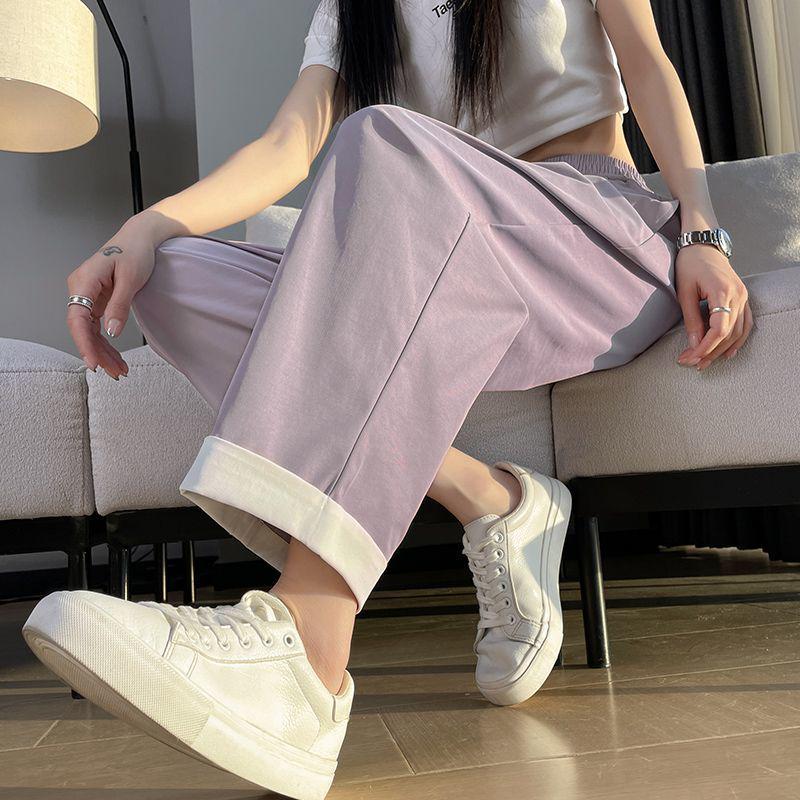Summer 2024 Loose Quick-Dry Ice Silk Pants - Casual Nine-Point Straight-Leg Style M
Summer 2024 Loose Quick-Dry Ice Silk Pants - Casual Nine-Point Straight-Leg Style M