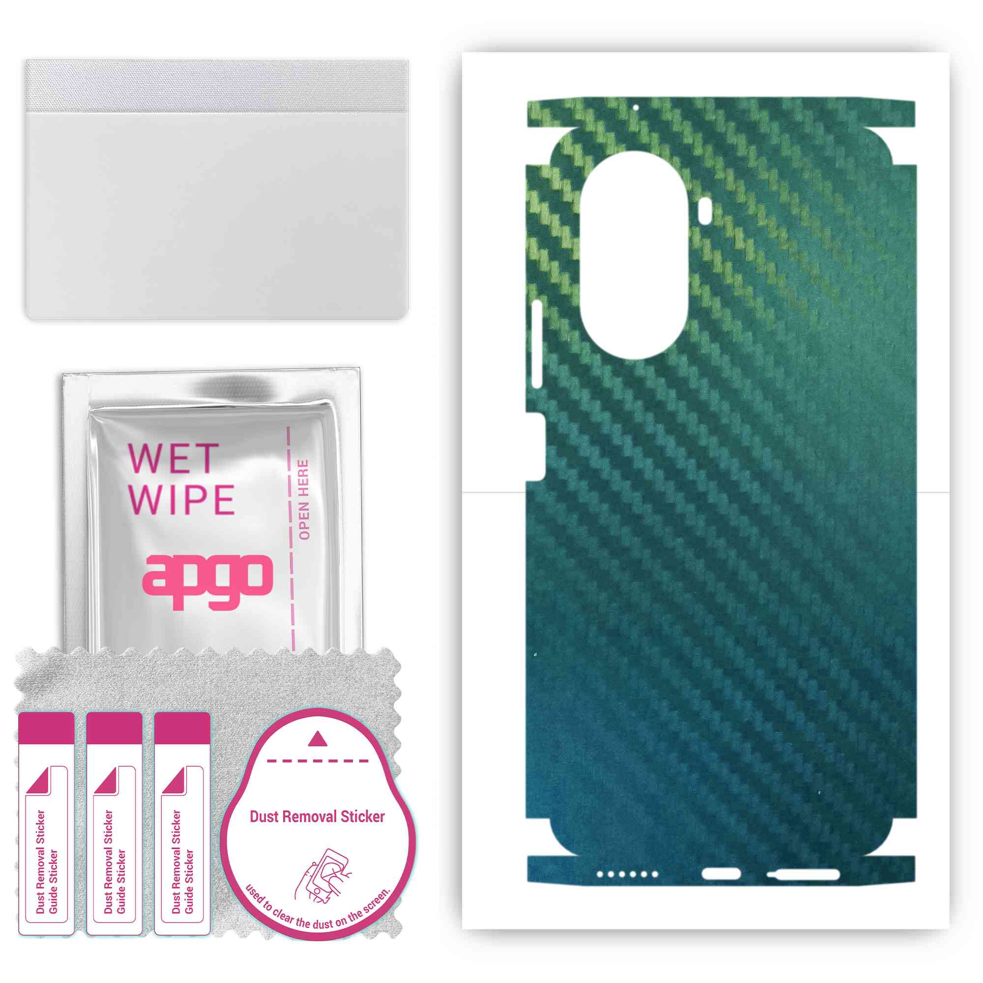 apgo Protective Skin Sticker for the back+sides compatible with Huawei Nova 10 SE, Full Wrap Film, Foil, Vinyl - Pattern Carbon Chameleon CAKA1
apgo Protective Skin Sticker for the back+sides compatible with Huawei Nova 10 SE, Full Wrap Film, Foil, Vinyl - Pattern Carbon Chameleon CAKA1