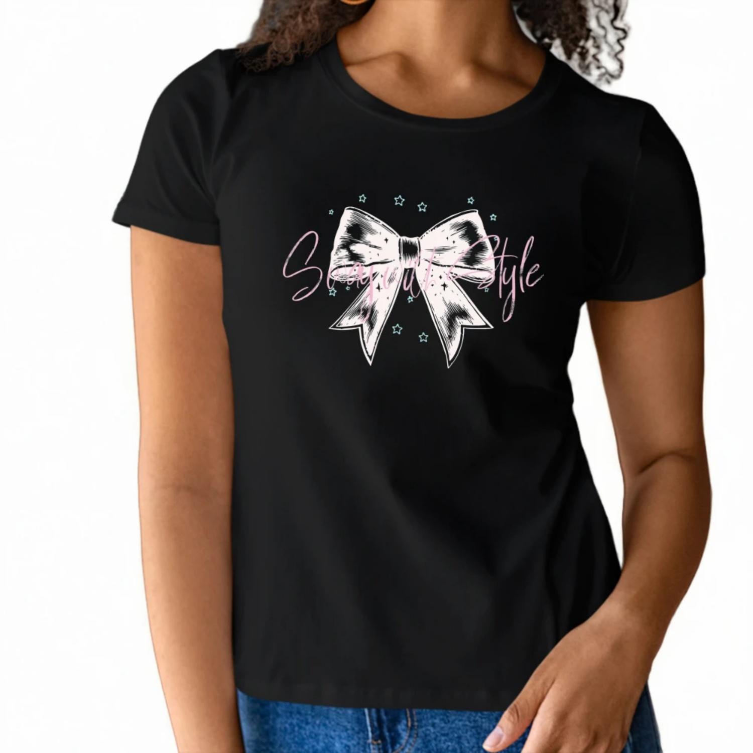 Fashion forward Womens Short Sleeve T Shirt S style Design with Bow and Star Graphic for a Chic Summer Look S чёрный
Fashion forward Womens Short Sleeve T Shirt S style Design with Bow and Star Graphic for a Chic Summer Look S чёрный