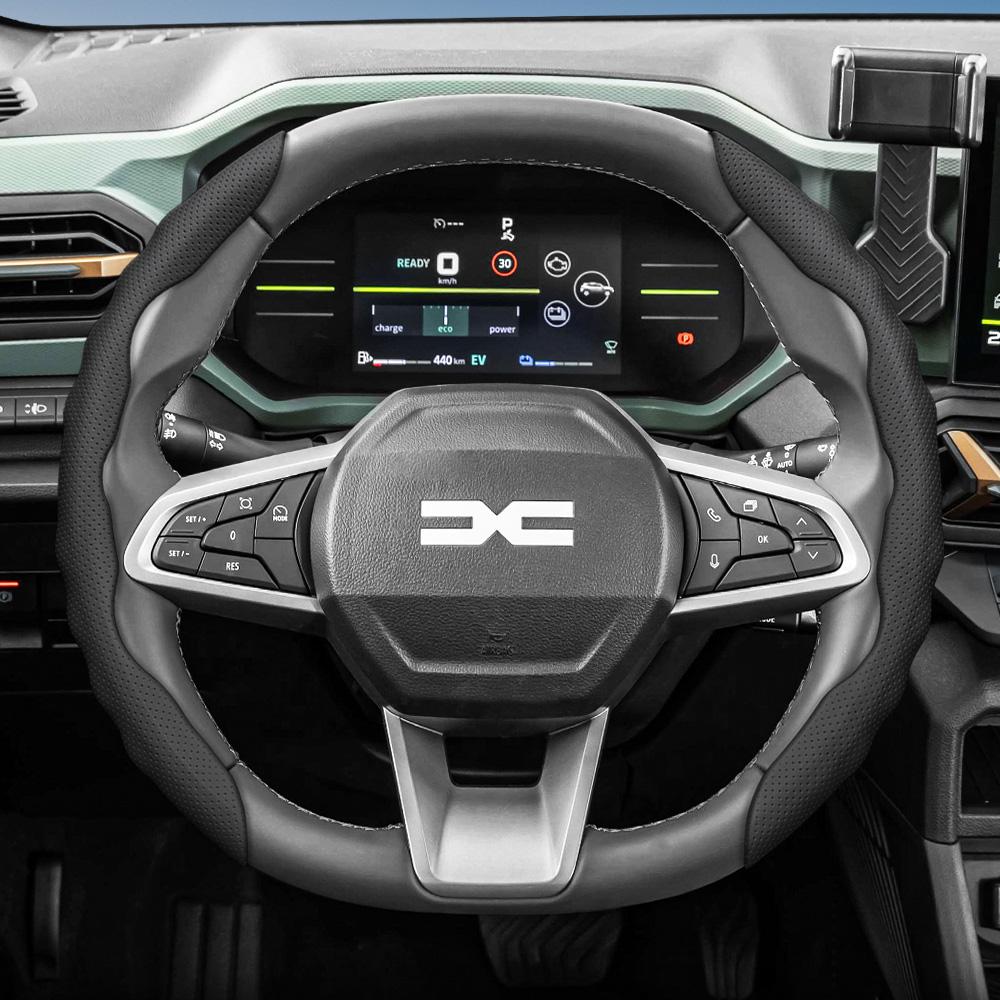Suitable for Dacia Steering Wheel Cover, Wave-Shaped Sporty Design, Breathable Leather, Segmented Anti-Slip Sweat-Absorbing Protective Cover for San
Suitable for Dacia Steering Wheel Cover, Wave-Shaped Sporty Design, Breathable Leather, Segmented Anti-Slip Sweat-Absorbing Protective Cover for San