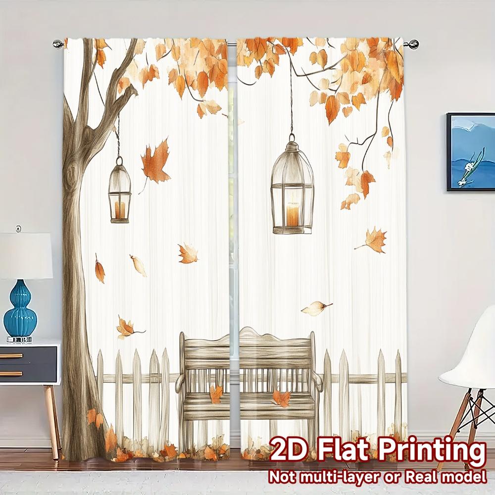 2pcs Curtains Autumn Leaves Bench Lanterns (4) Chic Curtain Cloth Versatile Polyester Fabric Curtains Gifts Ldeal for Bedroom 100*130 HOOK 1pcs
2pcs Curtains Autumn Leaves Bench Lanterns (4) Chic Curtain Cloth Versatile Polyester Fabric Curtains Gifts Ldeal for Bedroom 100*130 HOOK 1pcs