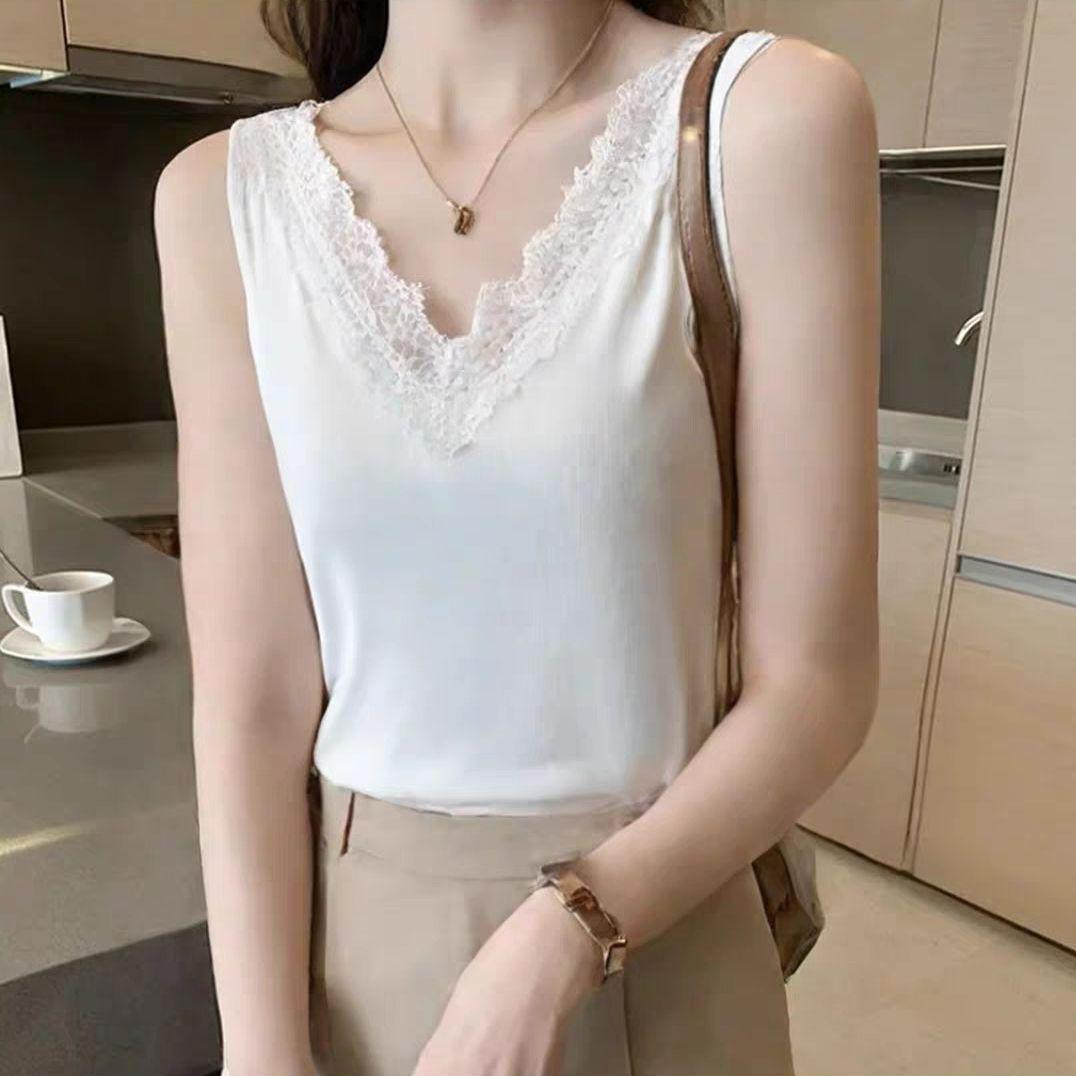 Lace V-Neck Camisole Top - 2025 Summer Casual Sleeveless for Women 3XL 130-140 lbs
Lace V-Neck Camisole Top - 2025 Summer Casual Sleeveless for Women 3XL 130-140 lbs