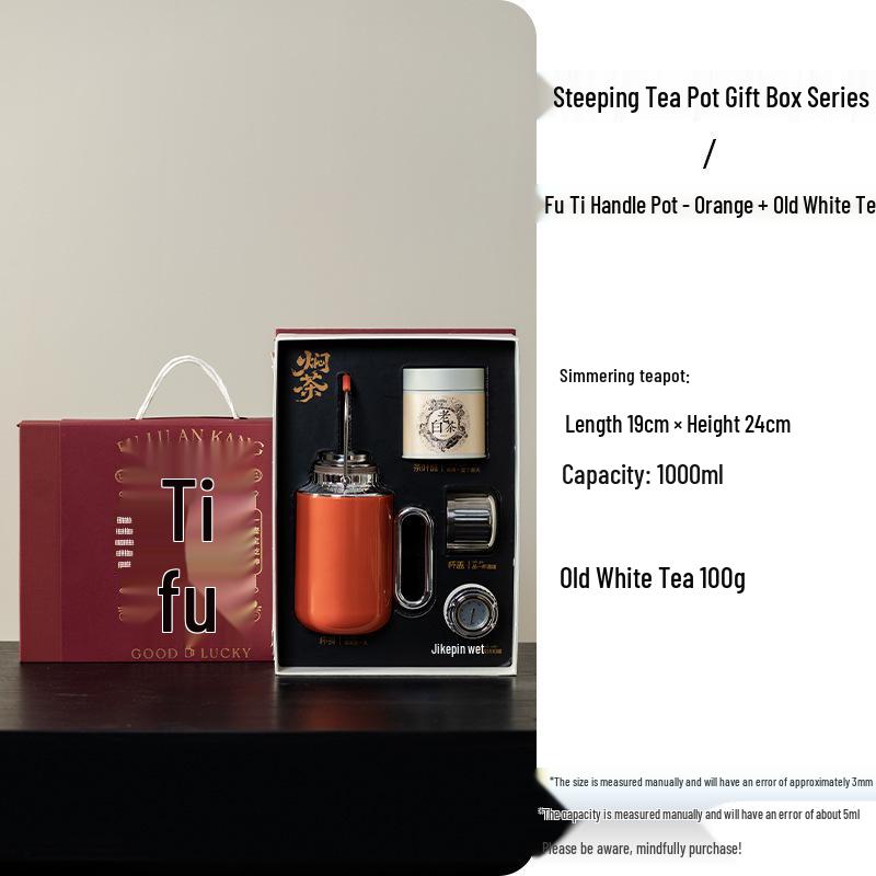 Tang Song Braised Tea Pot with Orange Handle - Stainless Steel Insulated Outdoor Water Bottle Gift Set
Tang Song Braised Tea Pot with Orange Handle - Stainless Steel Insulated Outdoor Water Bottle Gift Set