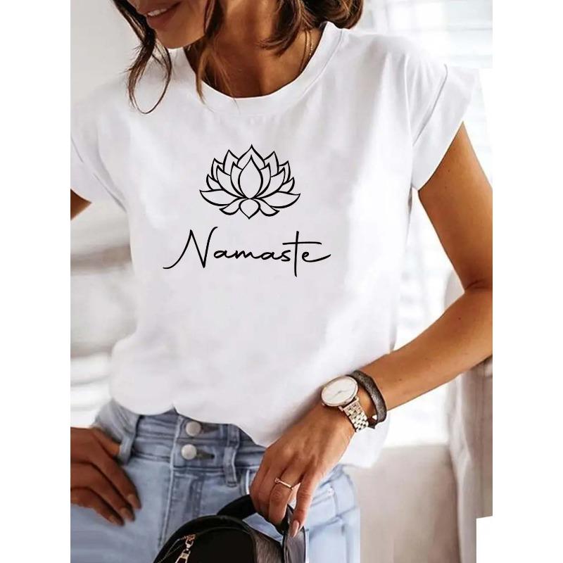 Plus Size, Women s Plus Size for Lotus Flower & Namaste Print T-Shirt - Zen Blouse Suitable for Curvy Ladies, Comfy Round Neck Short Sleeve Top S белый
Plus Size, Women s Plus Size for Lotus Flower & Namaste Print T-Shirt - Zen Blouse Suitable for Curvy Ladies, Comfy Round Neck Short Sleeve Top S белый