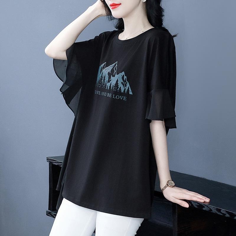 2025 Summer Print Short Sleeve Crew Neck Plus Size Casual T-shirt for Mature and Elderly Women 2XL (Recommended 140-160 jin) чёрный
2025 Summer Print Short Sleeve Crew Neck Plus Size Casual T-shirt for Mature and Elderly Women 2XL (Recommended 140-160 jin) чёрный