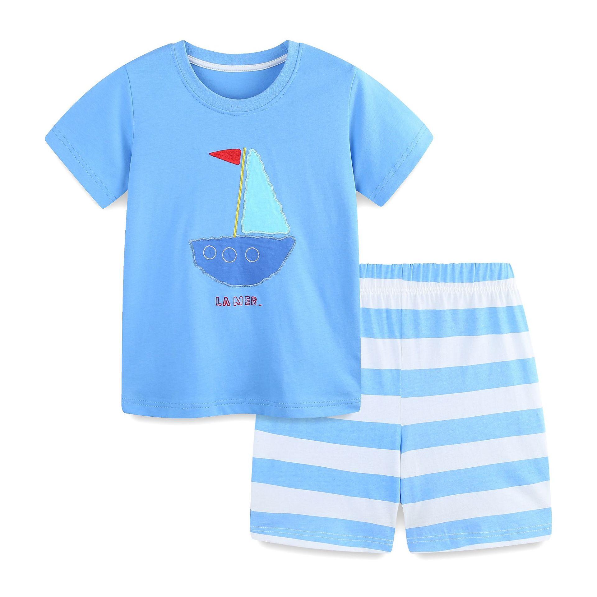 Summer Boys Sailing Embroidered Short-Sleeved Two-Piece Set Medium-Small Children s Shorts Outfit 7Y(125cm)
Summer Boys Sailing Embroidered Short-Sleeved Two-Piece Set Medium-Small Children s Shorts Outfit 7Y(125cm)