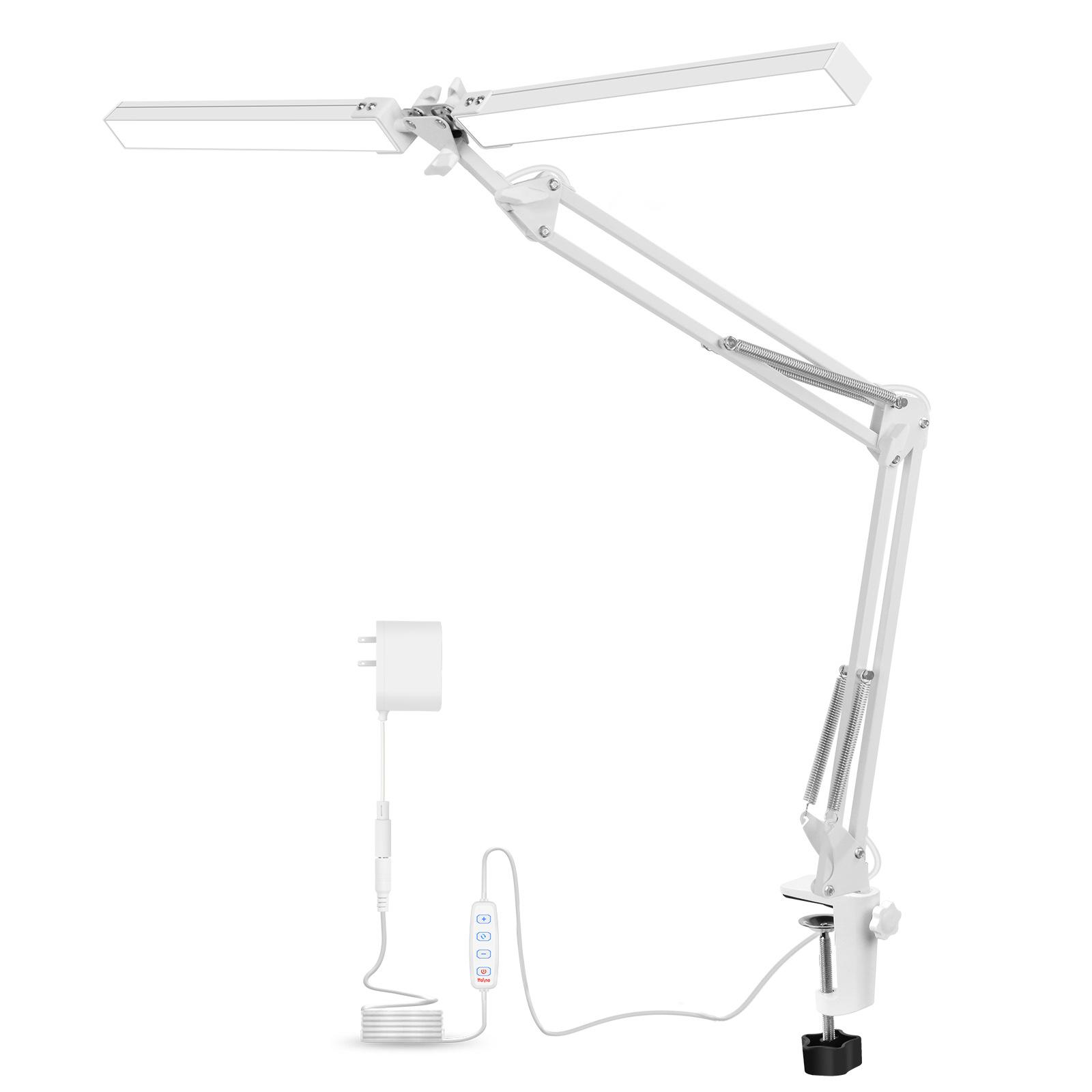 Светодиодная настольная складная лампа для чтения с зажимом для глаз 24 Вт внутренний светильник настольный складной светильник для офиса/учебы/работы EU Plug