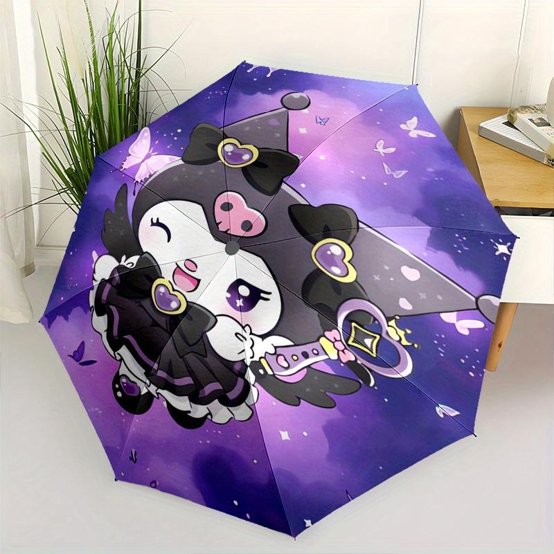 Kuromi Automatic Folding Umbrella Simple 8 Rib Design, Bright Cartoon Pattern, Durable Iron Frame, Suitable For Travel, Outdoor, Beach Cute
Kuromi Automatic Folding Umbrella Simple 8 Rib Design, Bright Cartoon Pattern, Durable Iron Frame, Suitable For Travel, Outdoor, Beach Cute