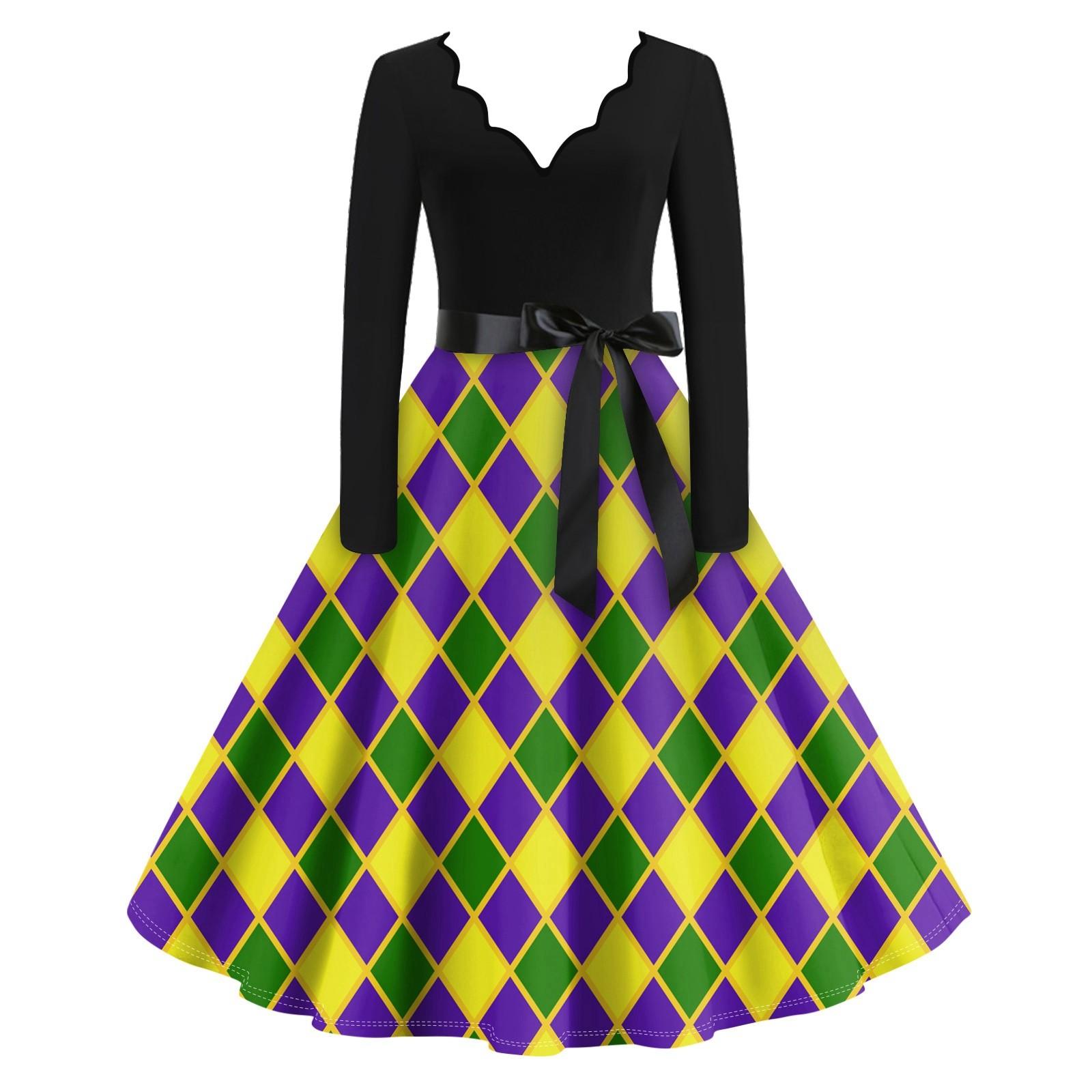 Женское повседневное модное платье с V-образным вырезом и длинным рукавом с принтом в винтажном стиле M
Женское повседневное модное платье с V-образным вырезом и длинным рукавом с принтом в винтажном стиле M