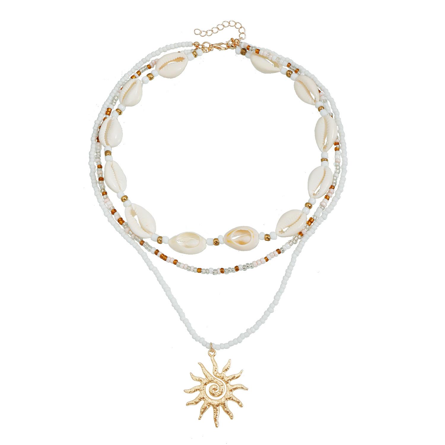 European and American jewelry casual vacation wind shell sun flower multi-layer necklace women s fashion high sense necklace золотой
European and American jewelry casual vacation wind shell sun flower multi-layer necklace women s fashion high sense necklace золотой