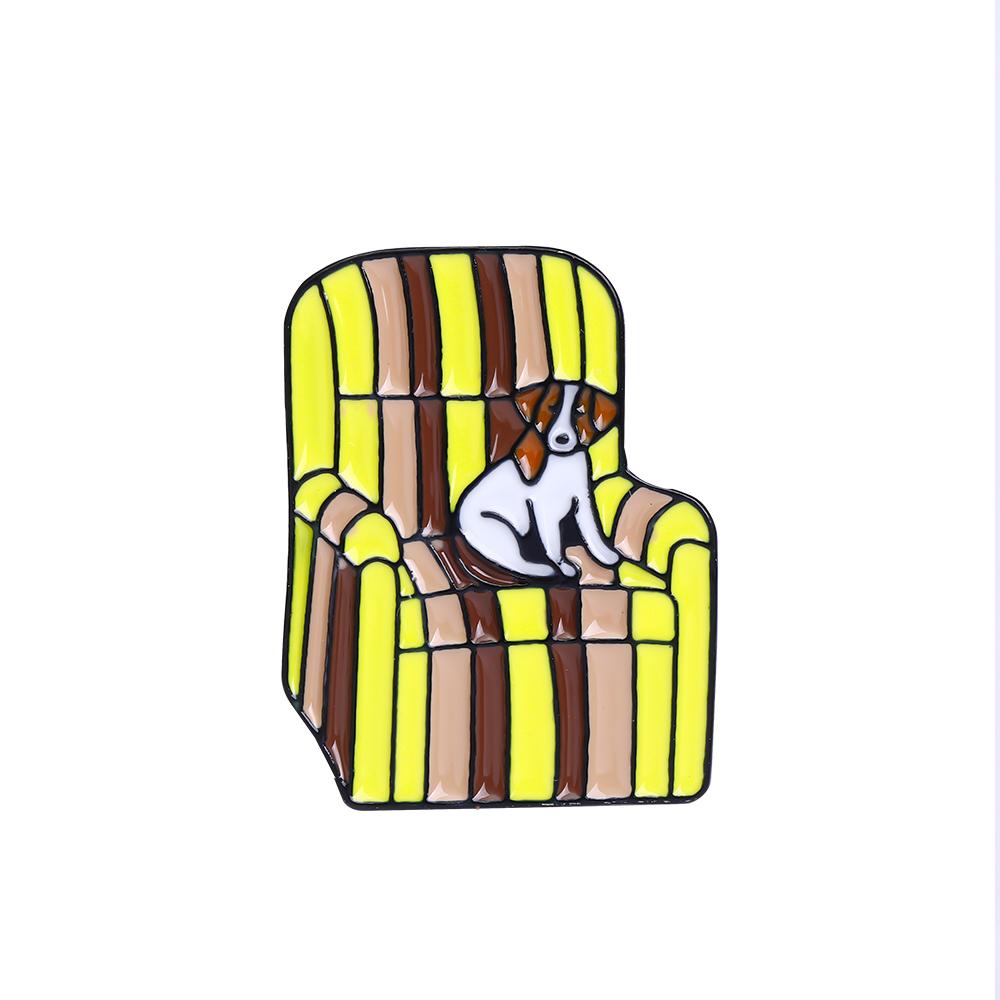 Cute Cartoon Animal Dog Sitting On The Sofa Parrot in Bread Brooches Cat Fishing Chain Lapel Pin Panda Pandamonium Badge
Cute Cartoon Animal Dog Sitting On The Sofa Parrot in Bread Brooches Cat Fishing Chain Lapel Pin Panda Pandamonium Badge