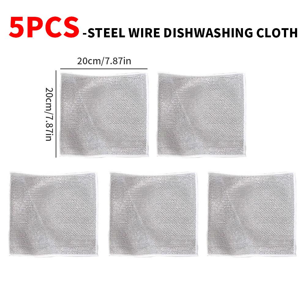 30/10/5PCS - Multi functional steel wire dishwashing cloth, dishwashing towel
30/10/5PCS - Multi functional steel wire dishwashing cloth, dishwashing towel