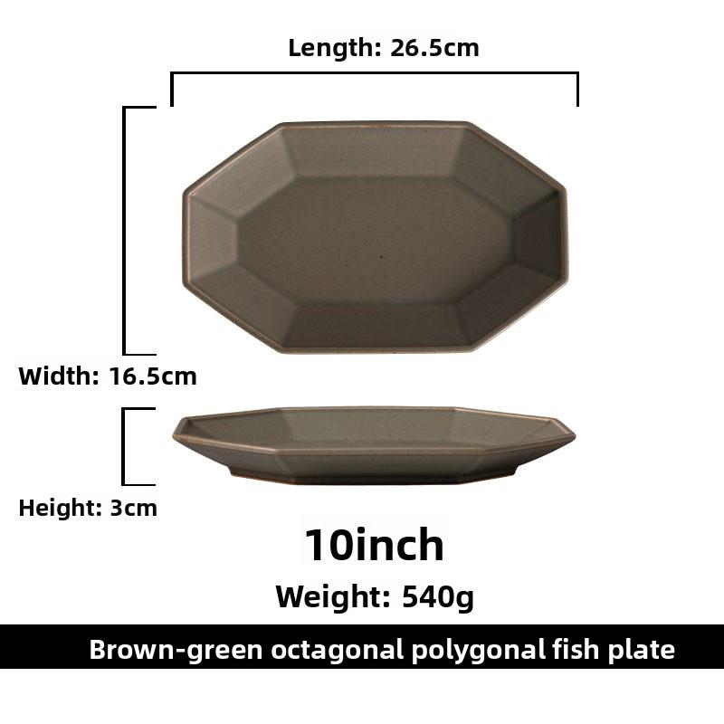 Japanese Style Ceramic Plate Irregular Rectangle Dish Creative Retro Tableware for Home Kitchen
Japanese Style Ceramic Plate Irregular Rectangle Dish Creative Retro Tableware for Home Kitchen