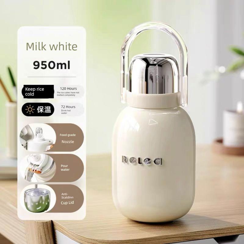 Large-Capacity Insulated Cup with High Aesthetic Appeal, 316L Stainless Steel Water Bottle, Large Belly Water Cup for Girls, Children s 2024 New Model Milk Fun White-950Ml
Large-Capacity Insulated Cup with High Aesthetic Appeal, 316L Stainless Steel Water Bottle, Large Belly Water Cup for Girls, Children s 2024 New Model Milk Fun White-950Ml
