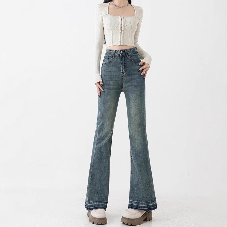 Women s Retro Blue High-Waist Micro-Flare Jeans - Slimming, Stretch, Plus Size, Pear-Shaped Fit, Long Pants for Spring S
Women s Retro Blue High-Waist Micro-Flare Jeans - Slimming, Stretch, Plus Size, Pear-Shaped Fit, Long Pants for Spring S
