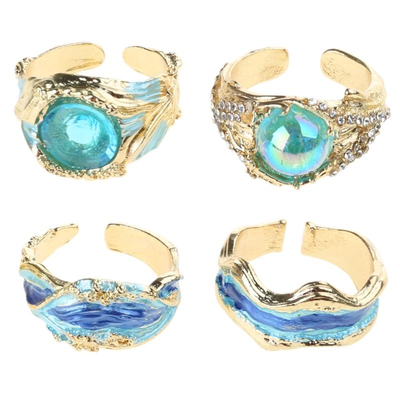 Adjustable Oceans Waving Rings Inspirational Sea Elegant Designs Silver Sturdy Alloy Resin Crafted Gifts for Women 1
Adjustable Oceans Waving Rings Inspirational Sea Elegant Designs Silver Sturdy Alloy Resin Crafted Gifts for Women 1