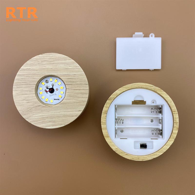 Round Wooden Base Crystal Ball Ornament with Luminous Base 10*2.7cm
Round Wooden Base Crystal Ball Ornament with Luminous Base 10*2.7cm