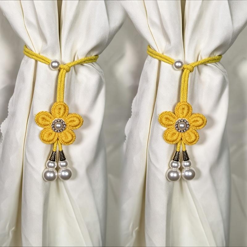 2Pcs Fashion Pearl Color Adjustable Floral Decorative Curtain with Faux Pearl, Butterfly Strap and Elegant Decorative Rope
2Pcs Fashion Pearl Color Adjustable Floral Decorative Curtain with Faux Pearl, Butterfly Strap and Elegant Decorative Rope