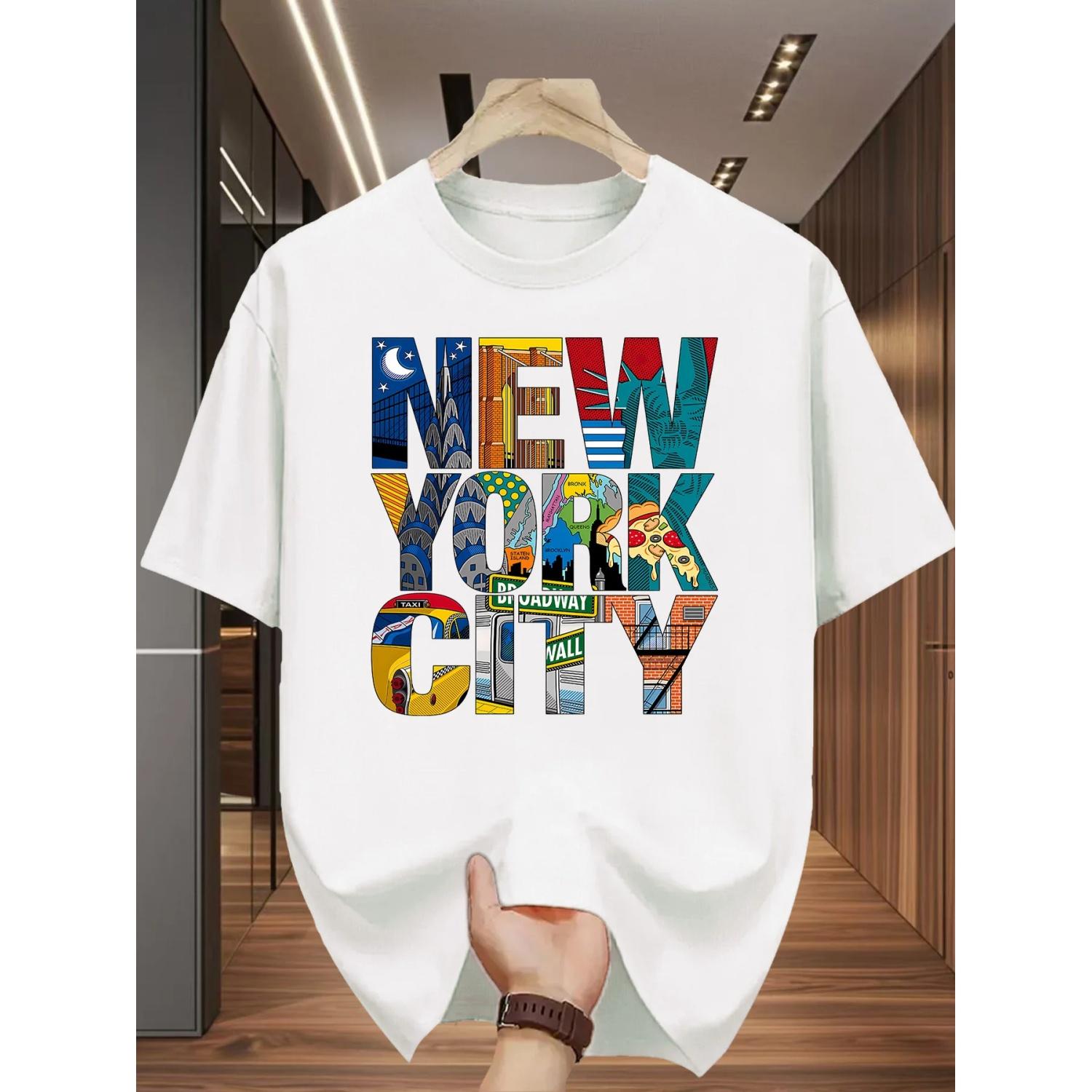 New York Style Round Neck T-shirt with Urban Element Pattern Design, A Fashionable and Casual Must-have Men s Shirt XXXXXL чорний
New York Style Round Neck T-shirt with Urban Element Pattern Design, A Fashionable and Casual Must-have Men s Shirt XXXXXL чорний