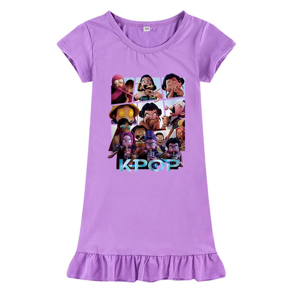 M1237 Kids Girls Kpop Rumi Zoey Mira Print Short Sleeves Ruffle Dress 150cm фіолетовий
M1237 Kids Girls Kpop Rumi Zoey Mira Print Short Sleeves Ruffle Dress 150cm фіолетовий