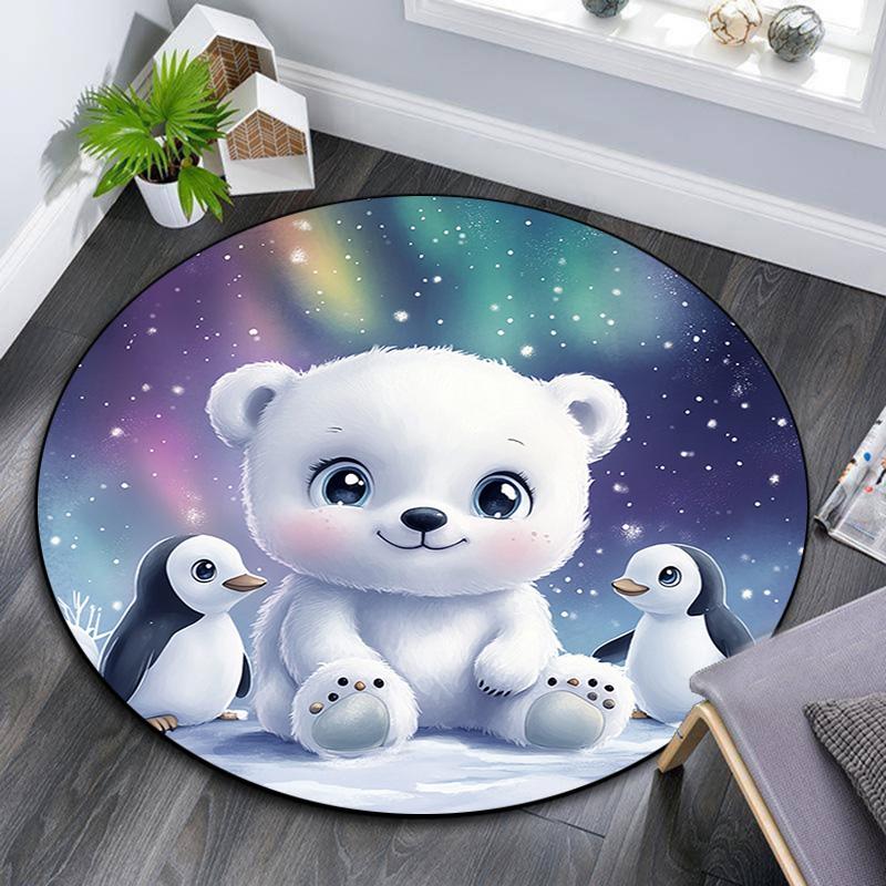 Polar Bear Round Area Rug,Carpet Rug for Living Room Bedroom Sofa Playroom Decor,Non-slip Floor Mat 80cmx80cm
Polar Bear Round Area Rug,Carpet Rug for Living Room Bedroom Sofa Playroom Decor,Non-slip Floor Mat 80cmx80cm