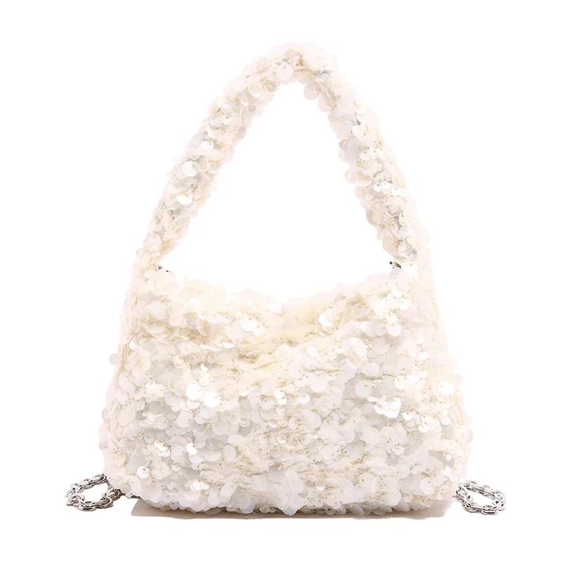 Fashion Shining Sequins Square Shoulder Bags New Personality Exquisite Crossbody Bags 2026 High Quality Party Handbags for Women білий
Fashion Shining Sequins Square Shoulder Bags New Personality Exquisite Crossbody Bags 2026 High Quality Party Handbags for Women білий