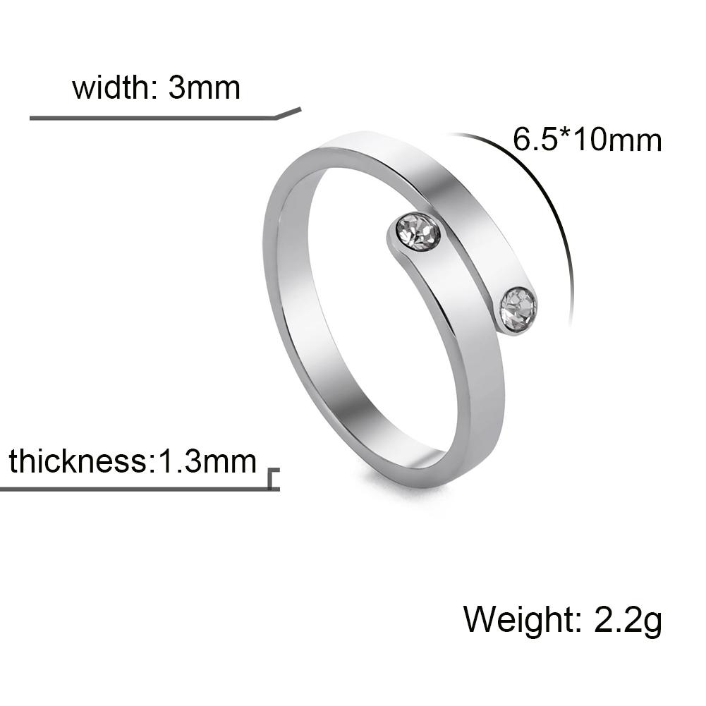 Teamer Simple Crystal Stainless Steel Rings Zircon Open Ring Luxury Minimalist Engagement Jewelry for Women Valentine s Day Gift resizable
Teamer Simple Crystal Stainless Steel Rings Zircon Open Ring Luxury Minimalist Engagement Jewelry for Women Valentine s Day Gift resizable