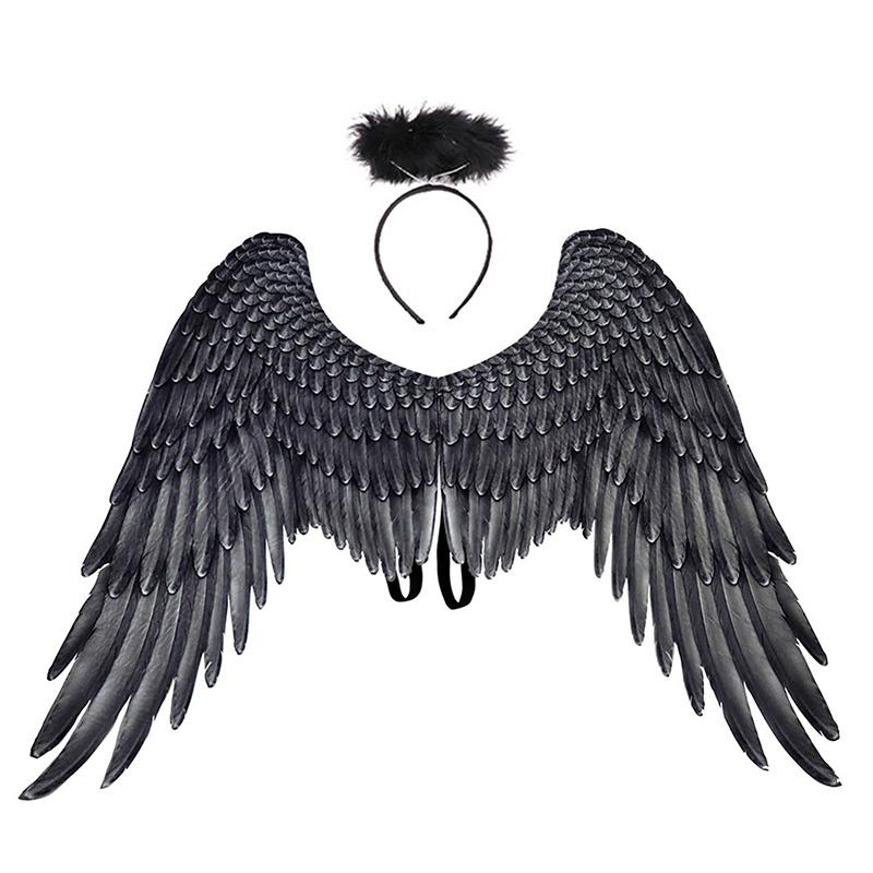 3D Angel Wings with Hair Hoops 2pcs/set Halloween Angel Devil Big Wings Halloween Theme Party Cosplay Costume Stage Performance чёрный
3D Angel Wings with Hair Hoops 2pcs/set Halloween Angel Devil Big Wings Halloween Theme Party Cosplay Costume Stage Performance чёрный