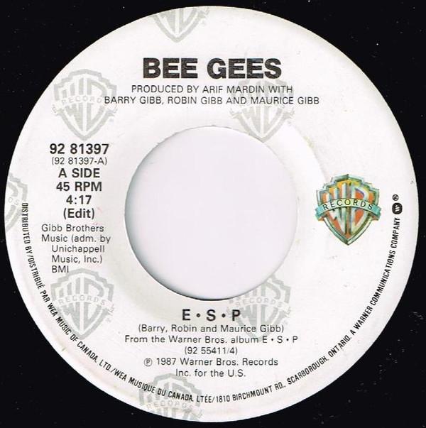 7inch Record BEE GEES E S P 9281397 Warner Bros. Re 1987 Canada Pop Used
7inch Record BEE GEES E S P 9281397 Warner Bros. Re 1987 Canada Pop Used