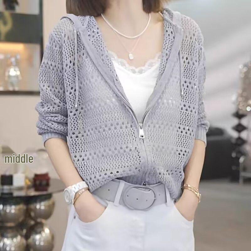 Women s Exquisite Openwork Hooded Knit Cardigan - Casual Long Sleeve Loose Top for Spring and Autumn 2025 2XL 130-140 jin
Women s Exquisite Openwork Hooded Knit Cardigan - Casual Long Sleeve Loose Top for Spring and Autumn 2025 2XL 130-140 jin